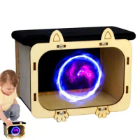 Home Cinema Projector Wooden Display Stands Projector Mobile Smartphone Hologram Cinema Theater Experience 3D Display Stands