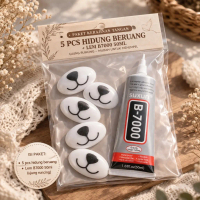 PAKET BUNDLE HEMAT 5PCS MULUT HIDUNG BERUANG + LEM TRANSPARANT B7000 DIY