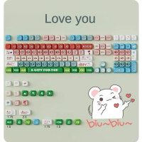 PBT Dye Sublimation Color Love You Keycap OQO MOA Height Adaptable To 61/63/64/67/68/71/75/78/82/84/