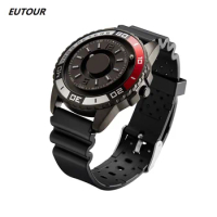 EUTOUR Watch Men Innovative Magnetic Quartz Watch Silicone Canvas Steel Strap Mens Watch Male Clock Dropshipping erkek kol saati