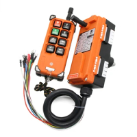 Wireless Industrial Remote Controller Switches Hoist Crane Control Lift Crane 1 Transmitter + 1 Receiver F21-E1B 6 Channels