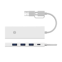 【小米】四合一雙頭分線器(4口USB 集線器 轉接器 高速傳輸 雙接頭 插座 擴充 Type-C USB3.0 小米有品)