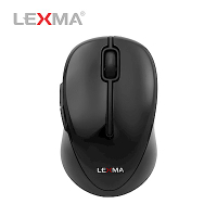 LEXMA M300R無線光學滑鼠-黑