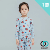 【ONEDER 旺達】蜘蛛人系列長袖家居套裝.睡衣-01(100%棉質、獨家授權)