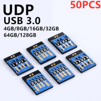 2023 50PCS Wholesale UDP USB 3.0 memory flash 4GB 8GB 16GB 32GB 64GB 128G short U disk semi-finished chip pendrive Free shipping