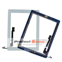 10Pcs New Touch Screen Glass Digitizer assembly For iPad 4 assembly A1458 A1459 A1460 With Home Flex Cable