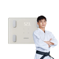 【OMRON 歐姆龍】KRD-403T 莫蘭迪色 體脂機 藍牙智能入門款 體重計(米色)