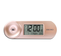 SEIKO 精工錶 可愛話筒造型 多功能 日期 溫度 貪睡鬧鈴 電子鐘(QHL067P)-14x5X3-白色-贈品(非賣品)【刷卡回饋 分期0利率】【APP下單4%點數回饋】