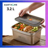 Taffhome Kotak Makan Anti Tumpah Lunch Bento Box Stainless Steel 201 KT273 Kapasitas 3.2 L Segel Sil