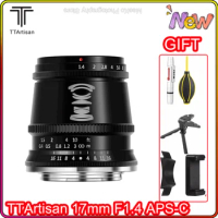 TTArtisan 17mm F1.4 APS-C Manual Focus Camera Lens for SONY E FUJI X Canon M Panasonic Olympus M43 Black