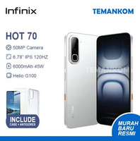 Infinix HOT 70 256GB 12GB RAM 6/256 6GB RAM 6+6 extend ram GARANSI RESMI Silver