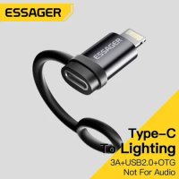 Essager Type-C Female to Lightning Male USB 2.0 OTG Adapter 3A Fast Charging IOS To USB C Connector For iPhone 15 14 13 Macbook