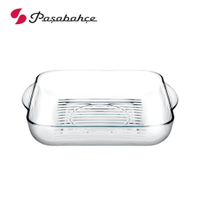 【Pasabahce】Borcam 線紋方形玻璃烤盤 3250mL 方形烤盤 條紋烤盤 玻璃烤盤