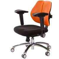 【GXG 吉加吉】低雙背 工學椅 鋁腳/4D弧面摺疊扶手(TW-2605 LU1D)