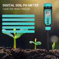 Soil Direct pH Tester for Gardeners Digital Soil pH Meter for Plant Care Measure pH of Solution Potting Soil Growing Media Great