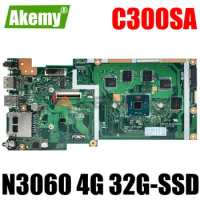 For ASUS Chromebook C300SA Laptop Motherboard with N3060 CPU 4G RAM 32G-SSD C300SA Mainboard full test