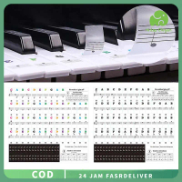1set Piano Keyboard Tempelan Piano Sticker Keyboard Piano Stiker Angka Piano Stiker Tuts Piano Piano