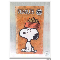 八寶糖小舖~史努比口罩夾 SNOOPY 史努比文件萬用收納套 對開長形資料夾 70週年橘色款 台灣製
