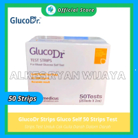 GlucoDr Biosensor Strip Code 8 50 Strip Pemantau Glukosa Darah Test