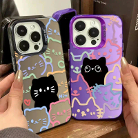 เคสลายเส้นแมวสีสวยสำหรับ Xiaomi 13T/12T/14T/14/13 Pro/11 Lite 5G NE/POCO X7/X6/X5/X3 NFC/F3/F4/GT/F5