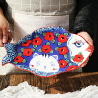 歐式異形水果盤子創意餐盤大號魚盤可愛魚形陶瓷盤子碗家居擺盤