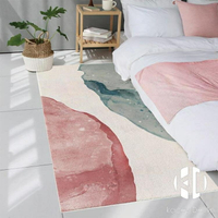 個性粉色地毯臥室滿鋪可愛床邊毯地毯北歐房間地墊【聚物優品】