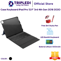 TRIPLEDI Case For iPad Pro 12.9 imch Gen 3rd 2018 4th 2020 Keyboard Backlit LED Wireless Bluetooth F
