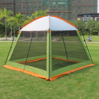 5-8 Person Ultralarge Space 365*365*220CM Gazebo Sunshade Shelter Outdoor Camping Tent Single Layer Tourist Family Pergola Tarp