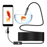 0.3MP Android Endoscope Camera Adjustable 6 LEDs IP67 Waterproof 1m 2m 5m Micro Inspection Video Camera Snake Borescope Tube