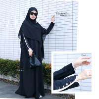 Keenan Abaya By Uzma Hijab | Abaya premium Abaya polos Bahan Motilato