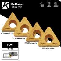KaKarot 10pcs Carbide Insert TCMT090204-TM TCMT090208-TM UE6020 UE6030 Steel Turning Tool Holder Boring Bar CNC Cutter