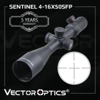 Vector Optics Sentinel 4-16x50 Hunting Riflescope Tactical Rifle Scope Optical Sight 5.56 &amp; Airgun Focus 10 Yds R&amp;G Illumination