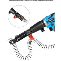 Cordless Power Drill Auto-Feed Screwdriver Attachment Chain Nail Machine Adapter Power Drill Handheld Drywall Screw Gun Tools