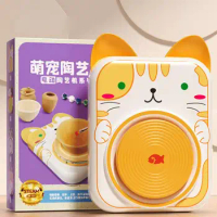 Pottery Wheel Pottery Studio Craft Kit Artist Studio Ceramic Machine With Clay Educational Toy Air Dry Soft Modeling Kids