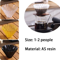 Coffee Filter Cup Hand Brewed Coffee Resin Origami Coffee Set Reusable Cake Drip Filter Cup Coffee Appliance Coffee Filter