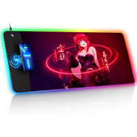 Wireless Charging Rgb Mouse Mat Gremory Rias High School Dxd Mouse Pad Gamer Room Decoration Large Table Gaming Assesories Room