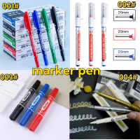double marker penปากกาเขียนซองไปรษณีย์ ปากกากันน้ำ 2 หัว​ปากกา Marker ปากกาเขียน cd permanent ปากกาเ