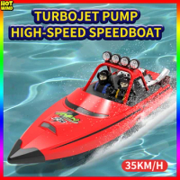 High Speed Boat 2.4g Jet Boat Electric Turbine High Horsepower Waterproof Remote Control Boat Model Rc Boat Toy Gift 1