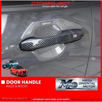 Otoproject Cover Handle Gagang Pintu Carbon Raize / Rocky - Door Handle Pintu Mobil Raize / Rocky Mo