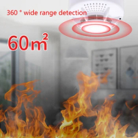 Heat Alarm Smoke Detector Smoke Alarm Fire Alarm Smoke Detectors with 4-inch Diameter Ceiling Mount for Bedroom Home Smoke Alarm