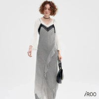 【iROO】性感波浪合身洋裝