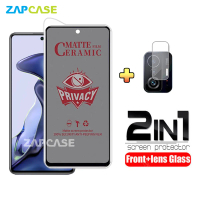 PAKET 2IN1 Anti Gores Privacy Xiaomi 11T, 11T Pro Free Tempered Glass Camera