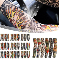 6Pcs Combination Flower Arm Cycling Tattoo Sleeve Seamless Sleeve Sunscreen Tattoo Cycling C0Q9