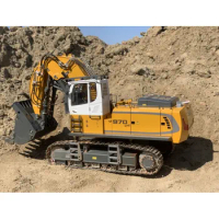 Kabolite K970-200 RC Excavator 1/14 Metal Hydraulic Front Shove Remote Control Digger Model Toy for Adult TH19865