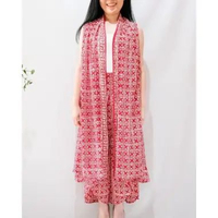 OUTER BATIK OUTER TANPA LENGAN ATASAN BATIK WANITA OUTER LENGAN BUNTUNG BATIK MODERN WANITA SLEEVELE