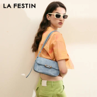 LA FESTIN Bags for Women 2023 New Leather Bag Handbags Shoulder Bag Female Bags Cross Bag Fashion Designer Square Bag