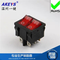 Electric Baking Electric Heater Ship Type Two-Way Tumbler Switch KCD5-202NS Red Second Gear Six Feet 24*21 with Light