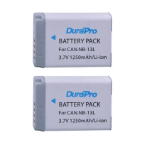 DuraPro 2pc NB-13L NB 13L NB13L Camera Li-ion Battery for Canon PowerShot G5 X G5X G7 X G7X G7 X Mark II G9 X G9X Camera Bateria