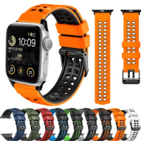 Silicone strap For Apple Watch Ultra 49mm Band SE 8 7 45mm 41mm Watch Sport Bracelet For iwatch Series 6 5 4 44mm 42mm 40mm Band