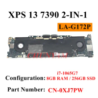 LA-G172P For Dell XPS 13 7390 2-IN-1 CN-0XJ7PW Laptop Motherboard Mainboard XJ7PW With I7-1065G7 CPU 8GB RAM 256GB SSD 100%TEST